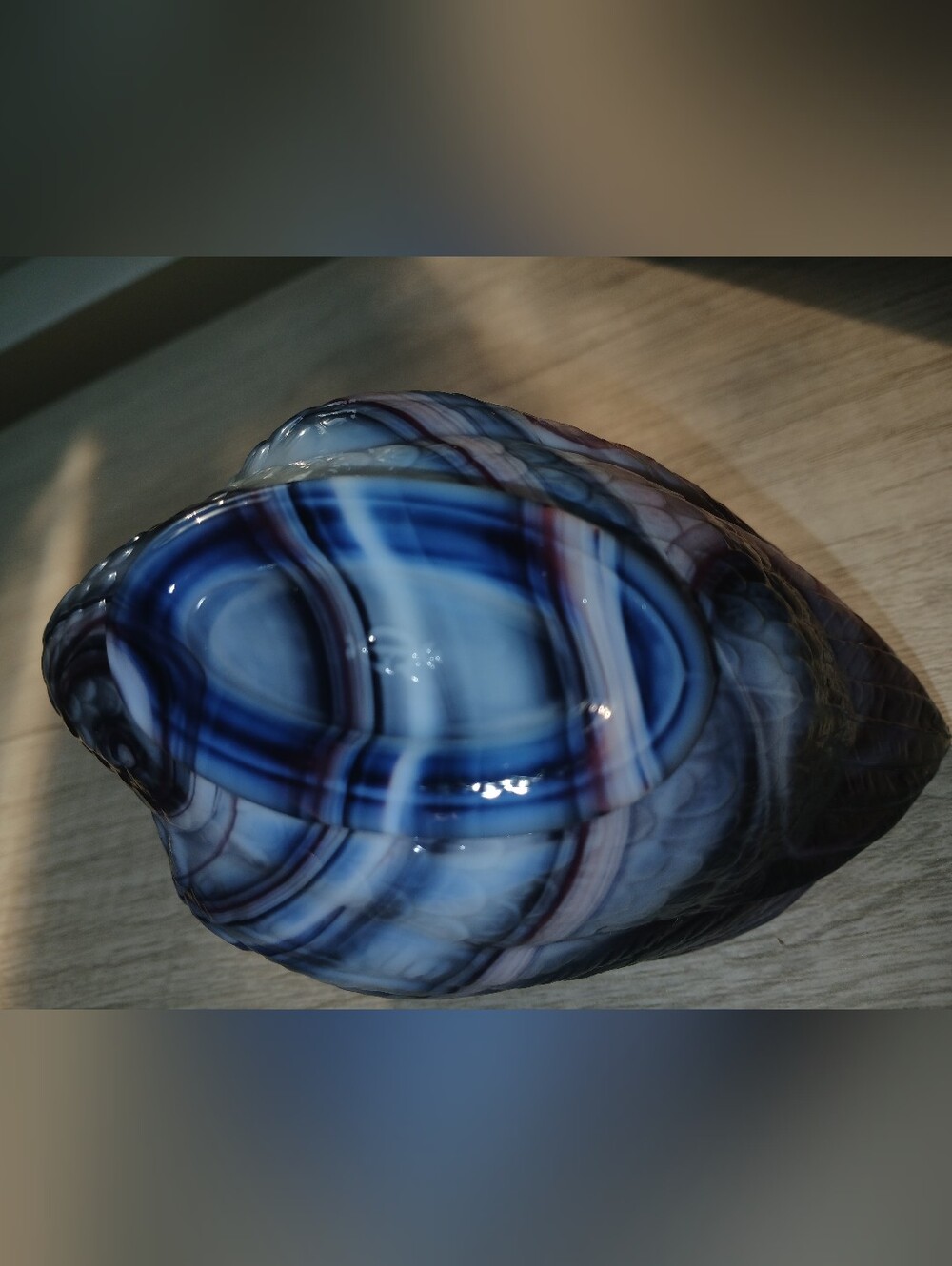 Purple Slag Glass Swan - Picture 2 of 5